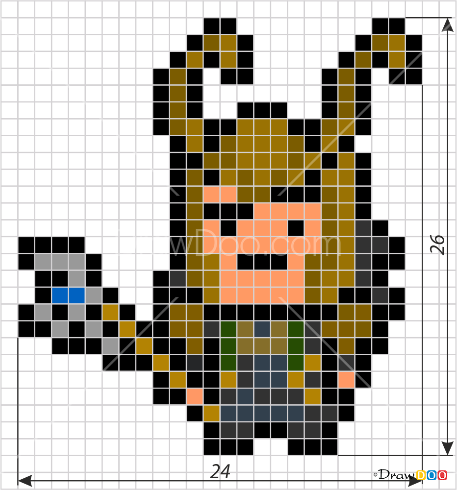 How To Draw Loki Pixel Superheroes 